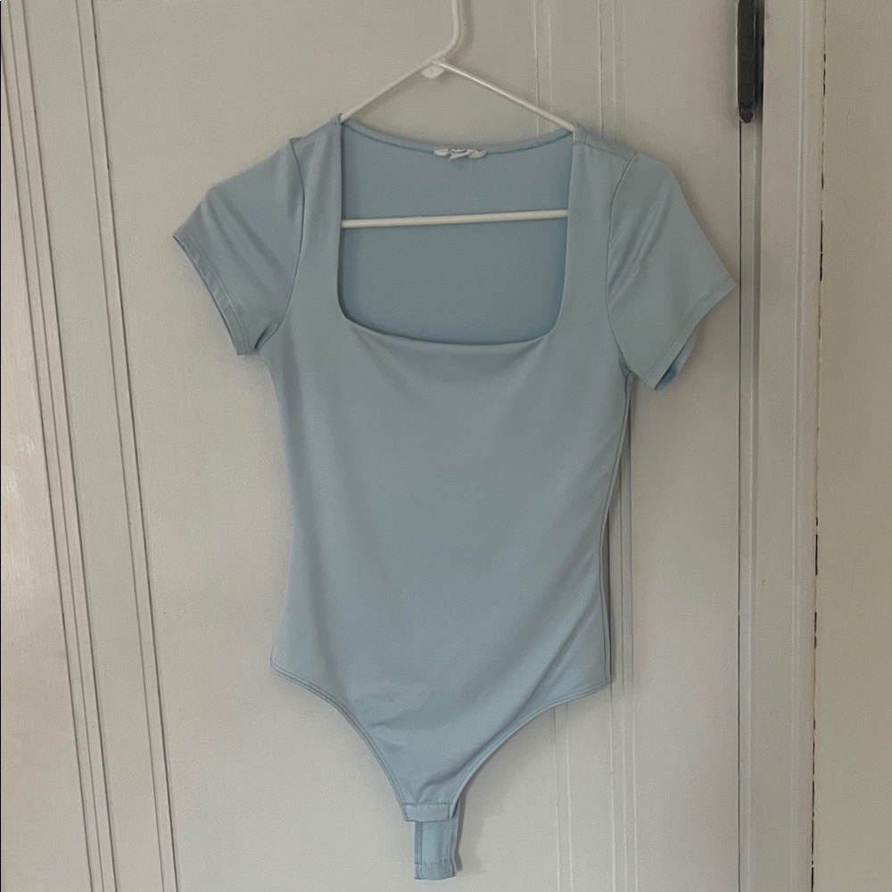 Light Blue Short Sleeve Bodysuit